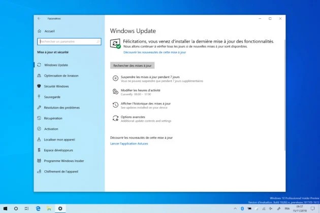 Windows 10 19H1 Windows Update