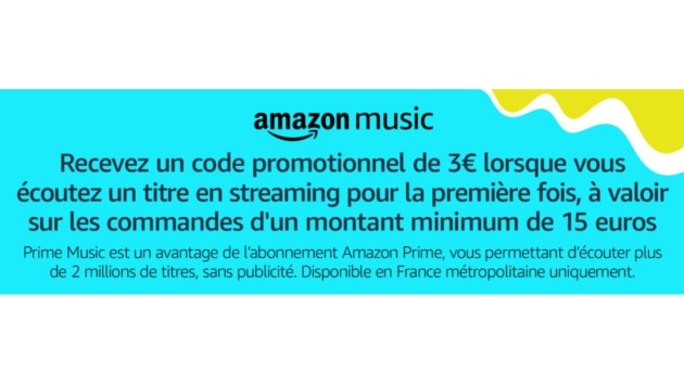 Offre Amazon Music 3 euros