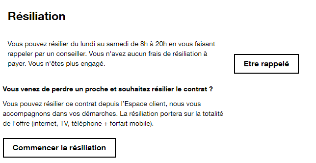 resiliation operateur internet