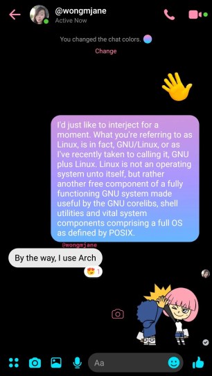 Facebook Messenger dark ui 2