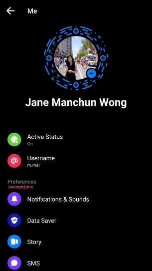 Facebook Messenger dark ui 4