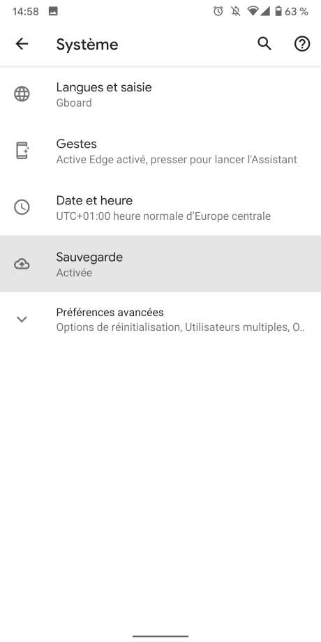 Sauvegarde Android 2