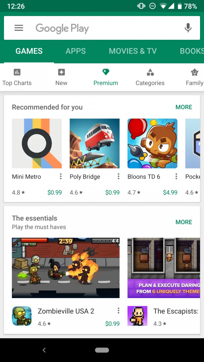 google-play-store-premium-catego