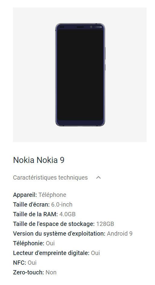 Nokia 9 certification ANdroid