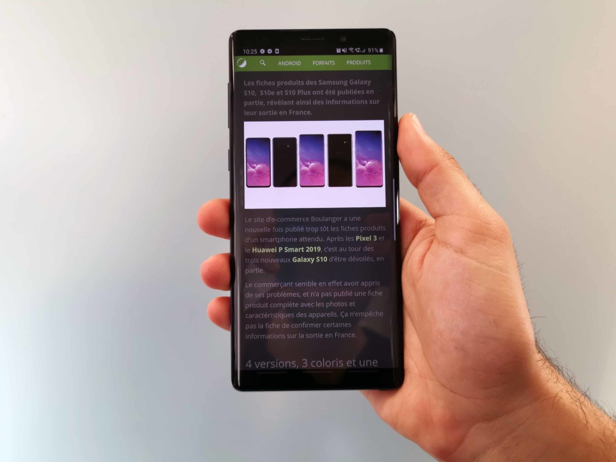Thème sombre FrAndroid navigateur