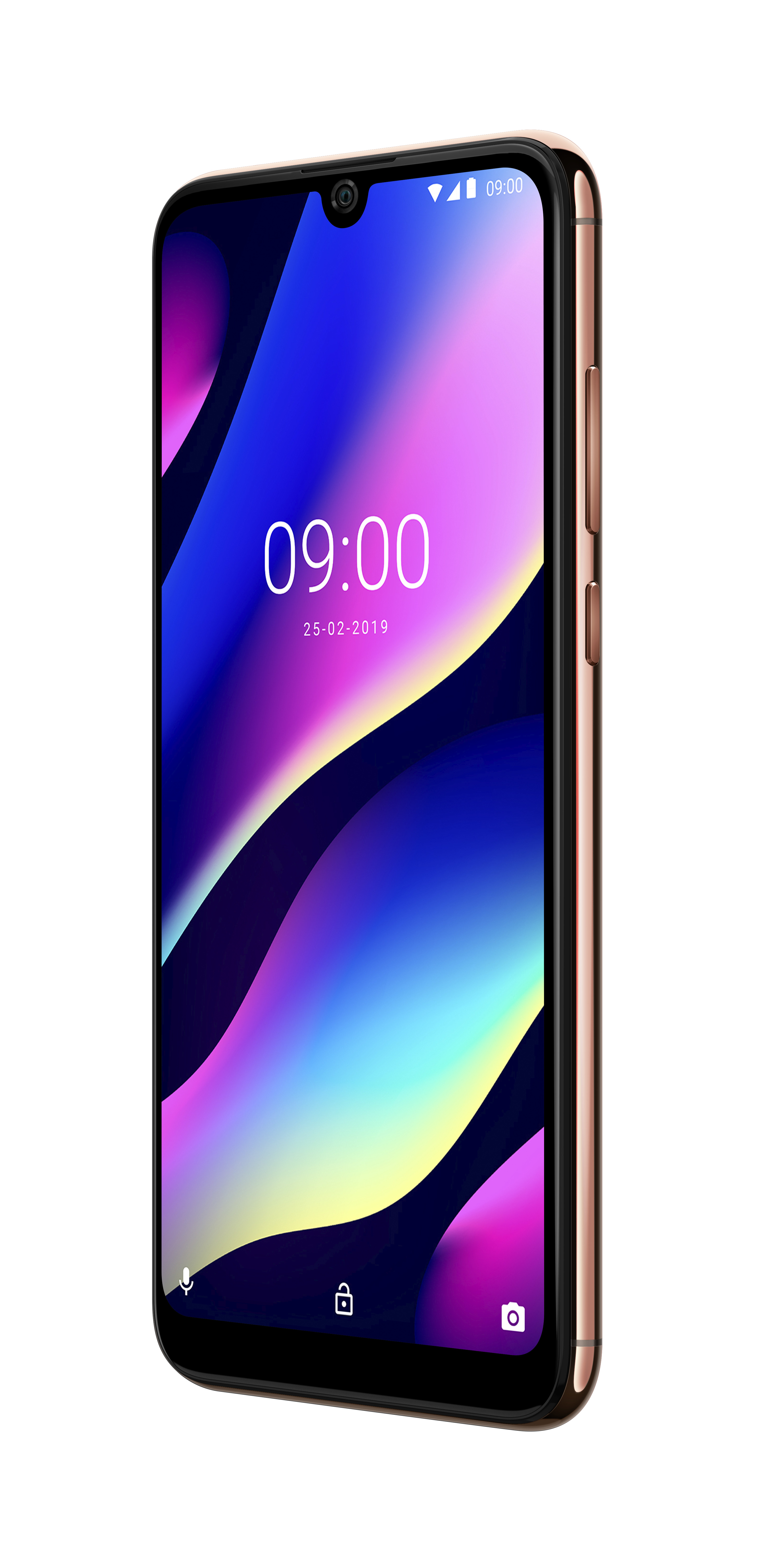 Wiko_MWC2019_View-3_Blush-Gold_3Quart_HD