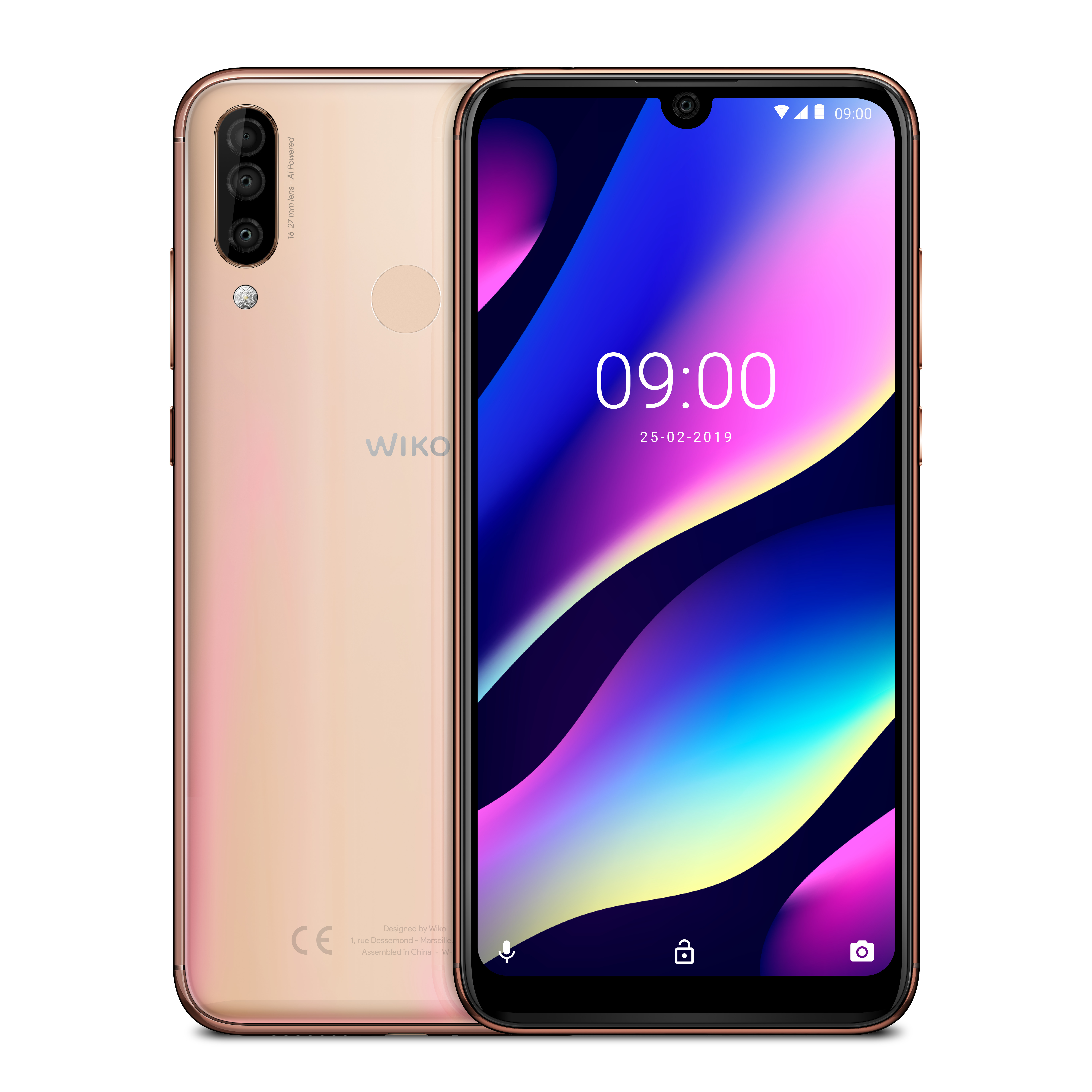 Wiko_MWC2019_View-3_Blush-Gold_Compo_HD