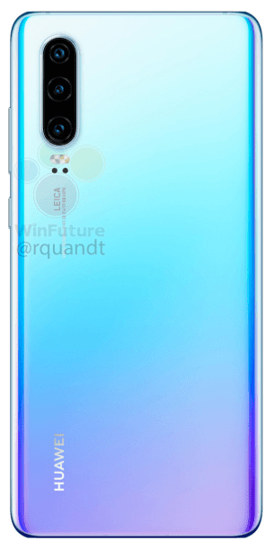 Huawei P30 bleu clair