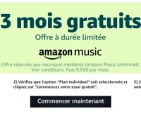 amazon music gratuit 3 mois