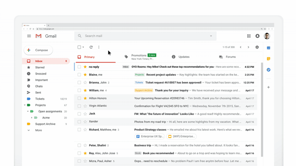 gmail dynamic mail