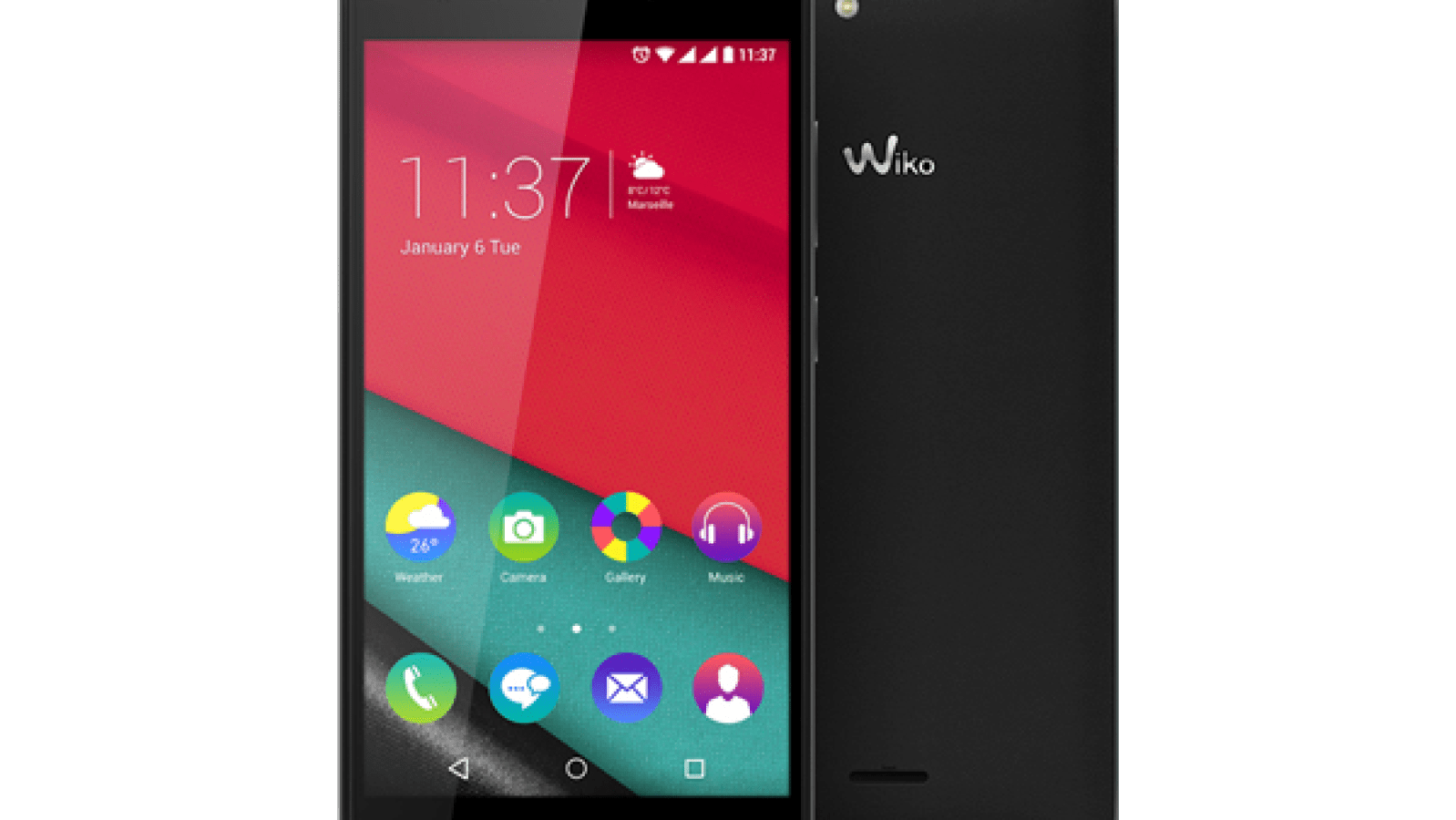 VITRE TACTILE ECRAN LCD Pour Wiko Pulp Fab 4G~Noir - T&eacute;l&eacute;phonie