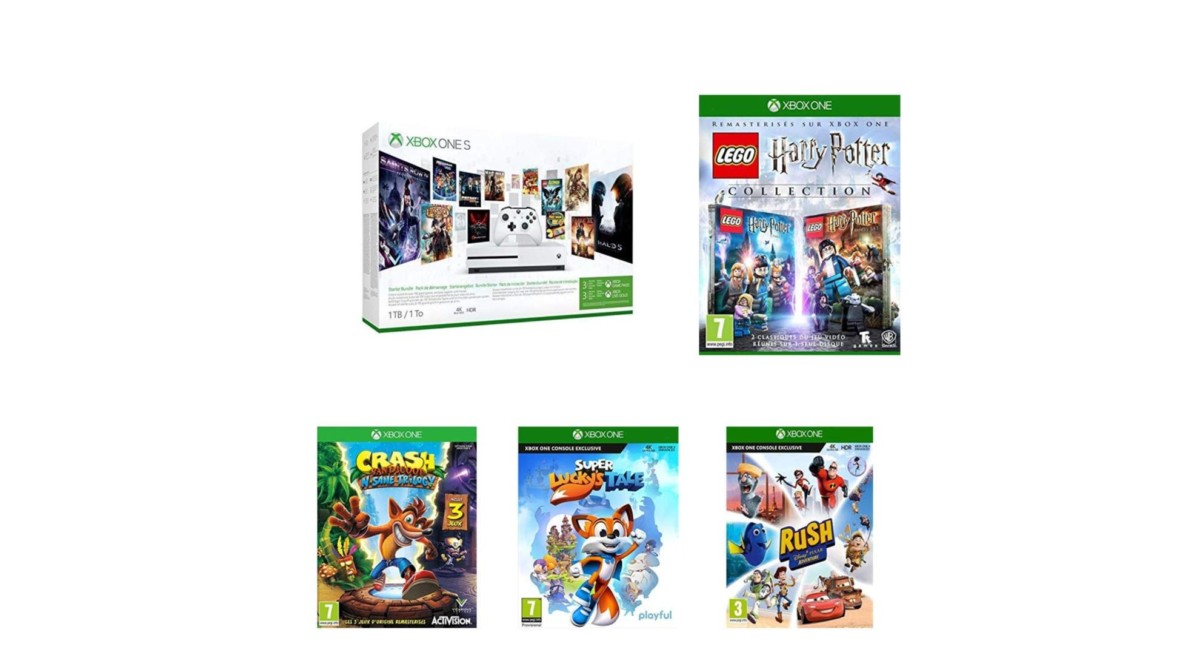 xbox one s pack kids 4 jeux