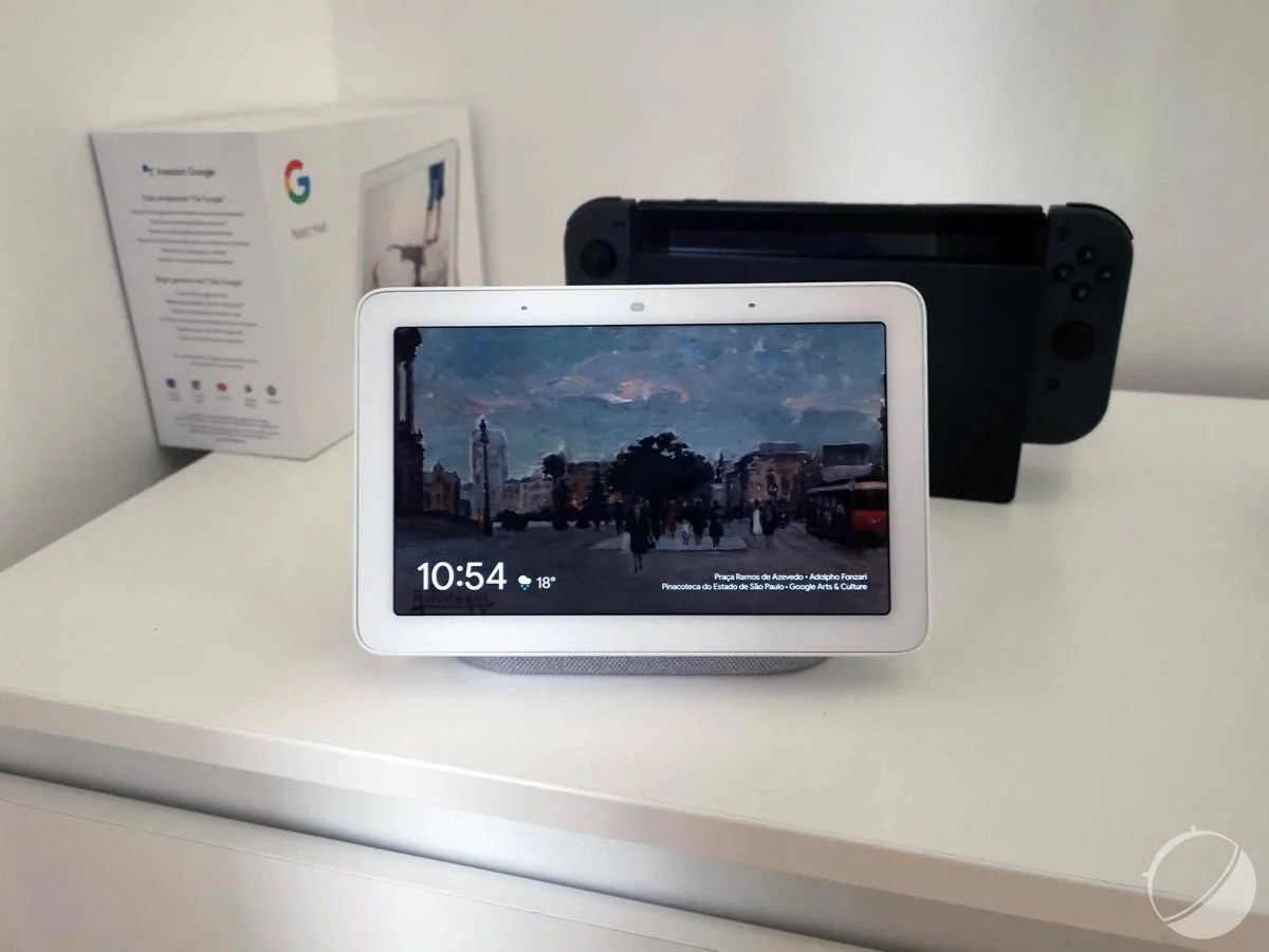 Google Nest Hub - Enceinte intelligente avec écran tactile 7 - gris clair  Pas Cher