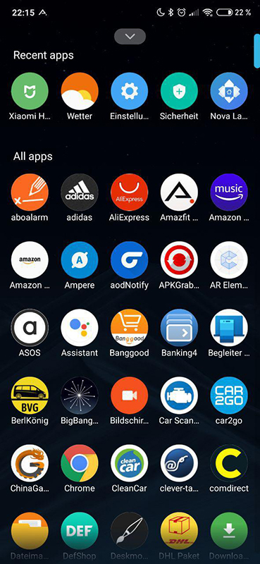 Tiroir MIUI Launcher 3