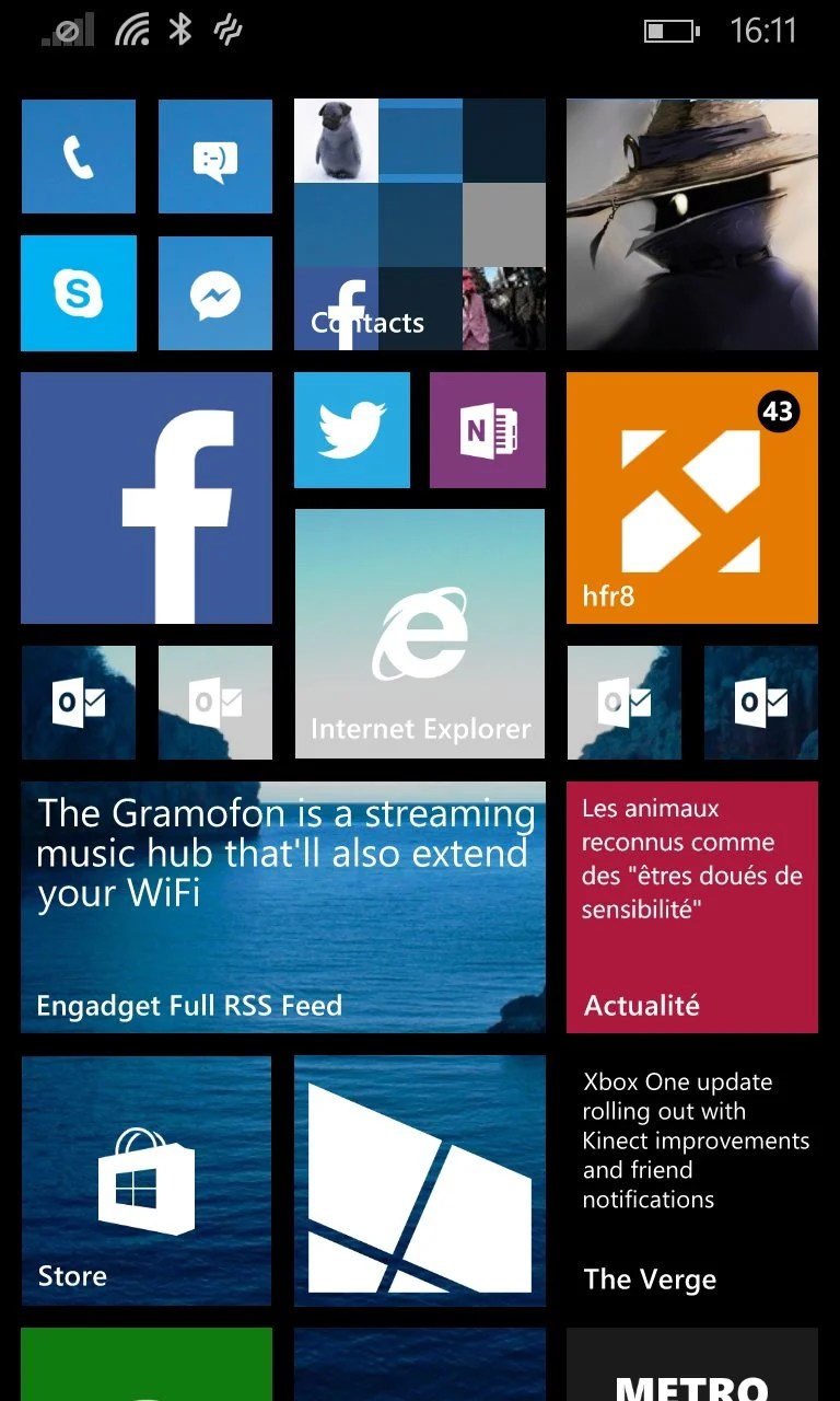 Windows Phone 8.1 lanceur UI 1
