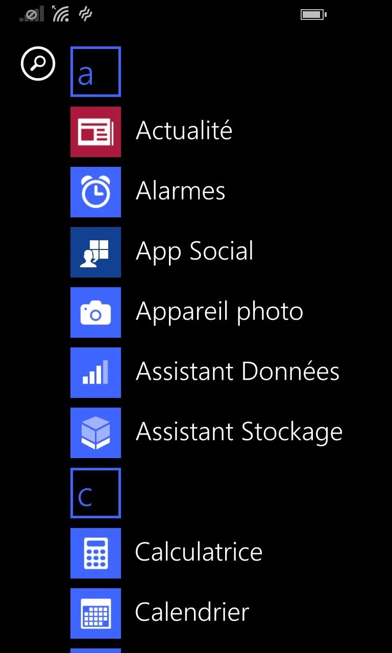 Windows Phone 8.1 lanceur UI 3