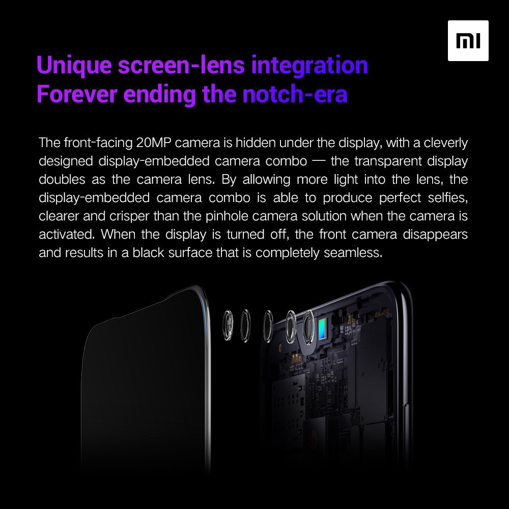 Xiaomi affichage sous écran caméra 2