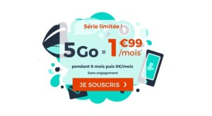 Ce forfait mobile 5 Go ne coûte que 1,99 euros par mois pendant une durée limitée
