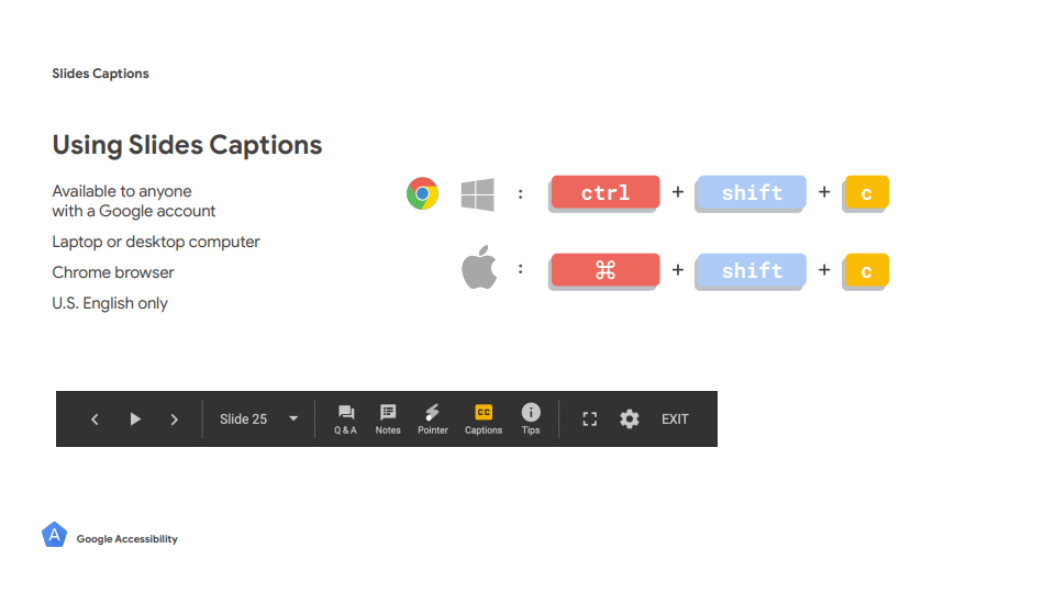 Google Slides accessibilité 2