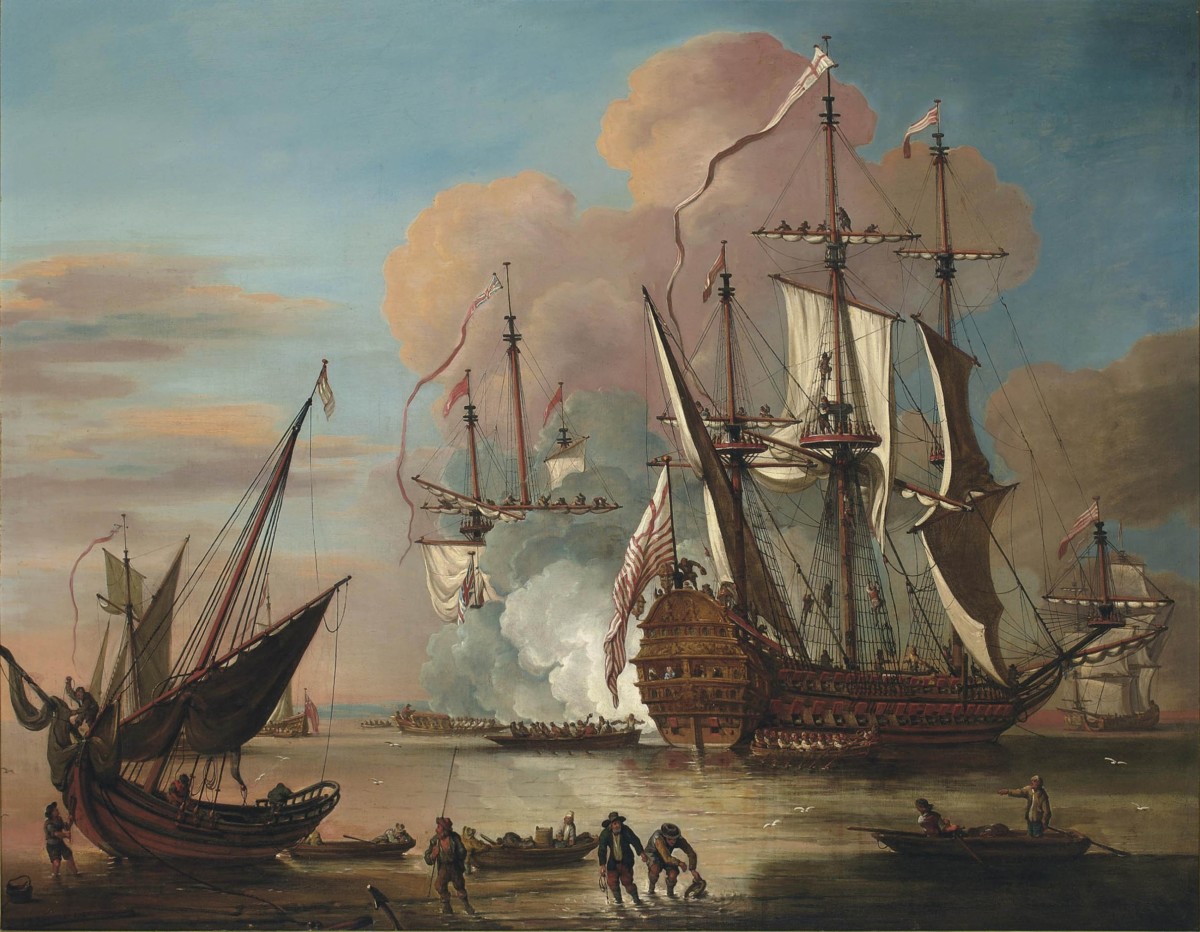 Johann_Baptiste_Bouttats_-_An_Honourable_East_India_Company_flagship_returning_to_home_waters_in_triumph