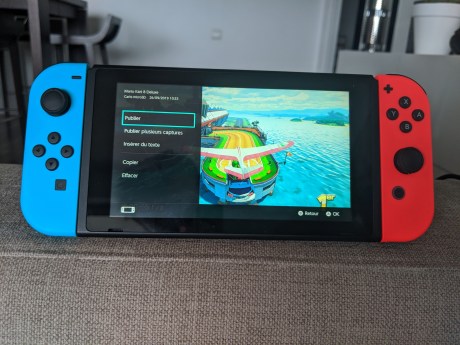 Menu de publication d'image sur Switch