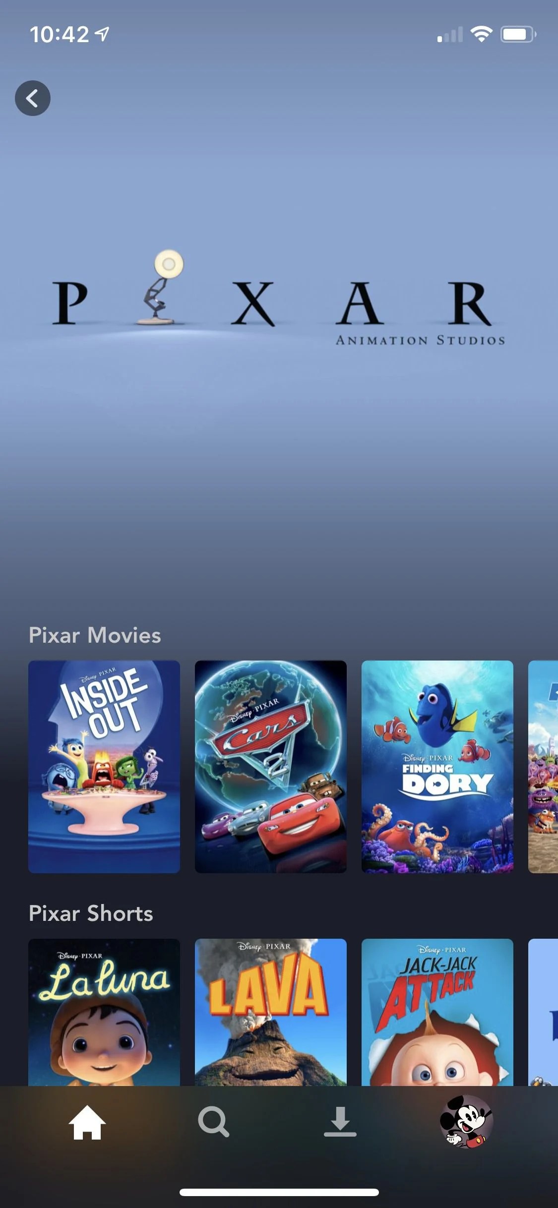 Disney Plus Android pixar