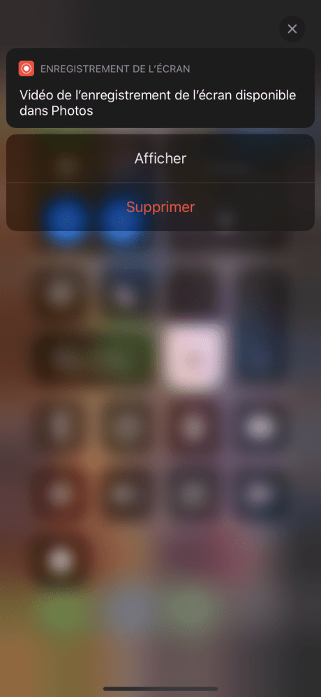 enregistrement écran iphone 2