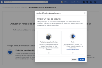Facebook double authentification 2