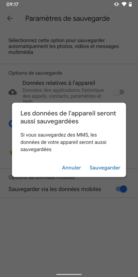 Google One sauvegarde (4)