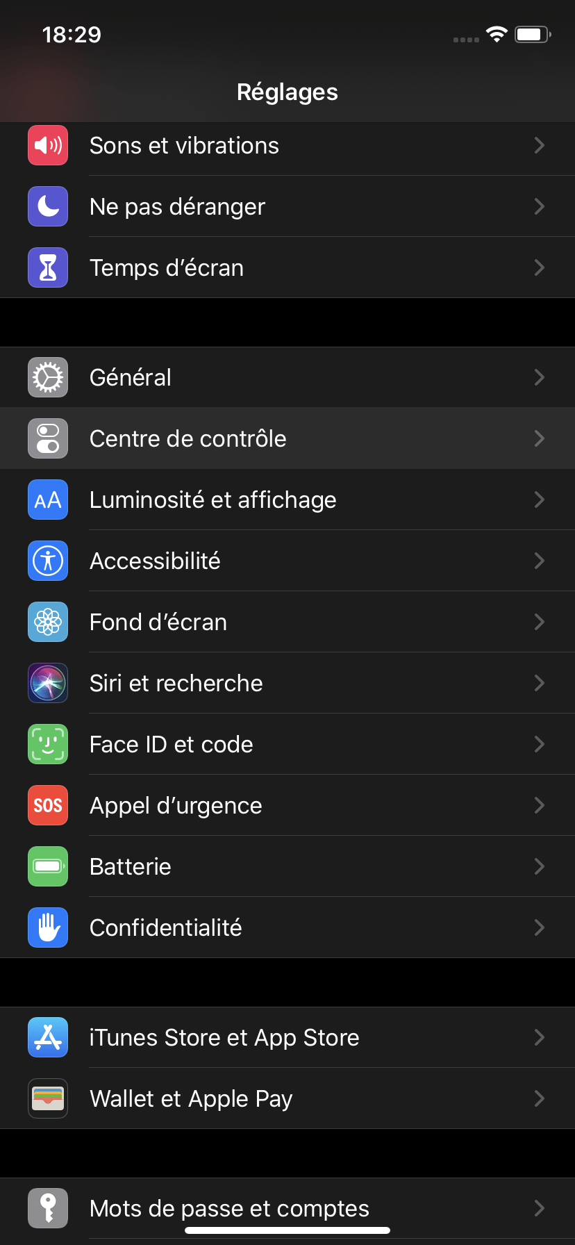 personnaliser centre controle ios 1