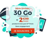 Cdiscount mobile 30 Go + 10 Go Europe et DOM