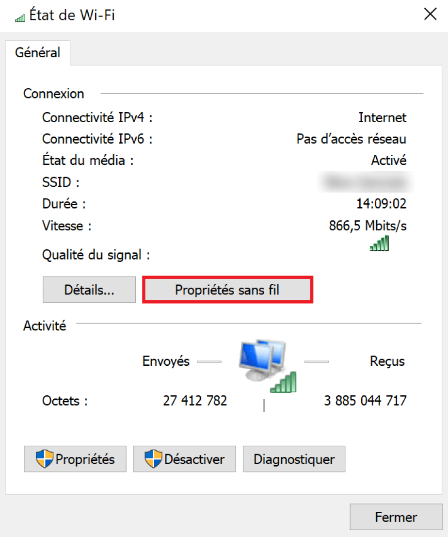 retrouver mot de passe wi-fi windows 4