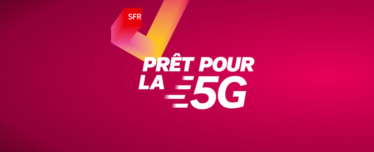 Logo SFR "prêt pour la 5G"