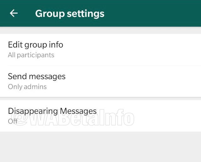 WhatsApp autodestruction messages