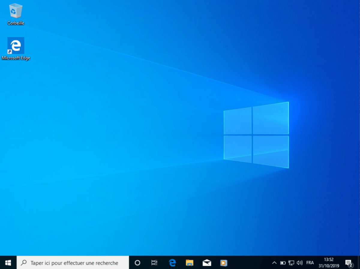 Le bureau Windows 10
