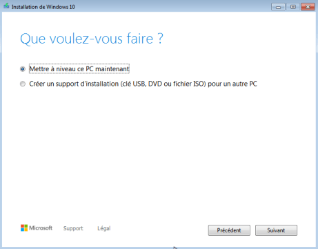 Windows 7 vers windows 10 2