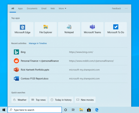 Windows 10 nouveau moteur de recherche