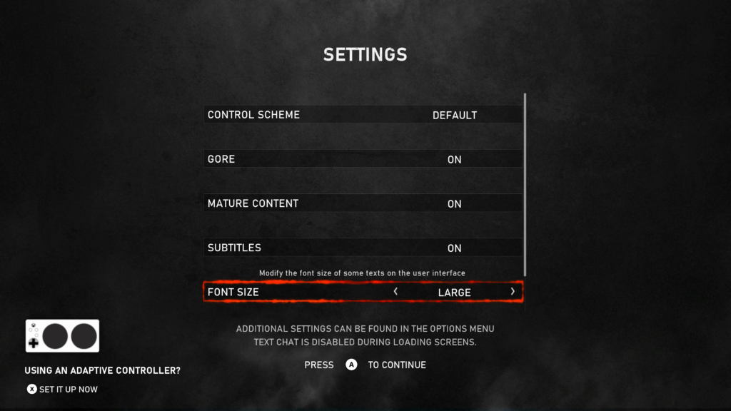Gears 5 accessibility