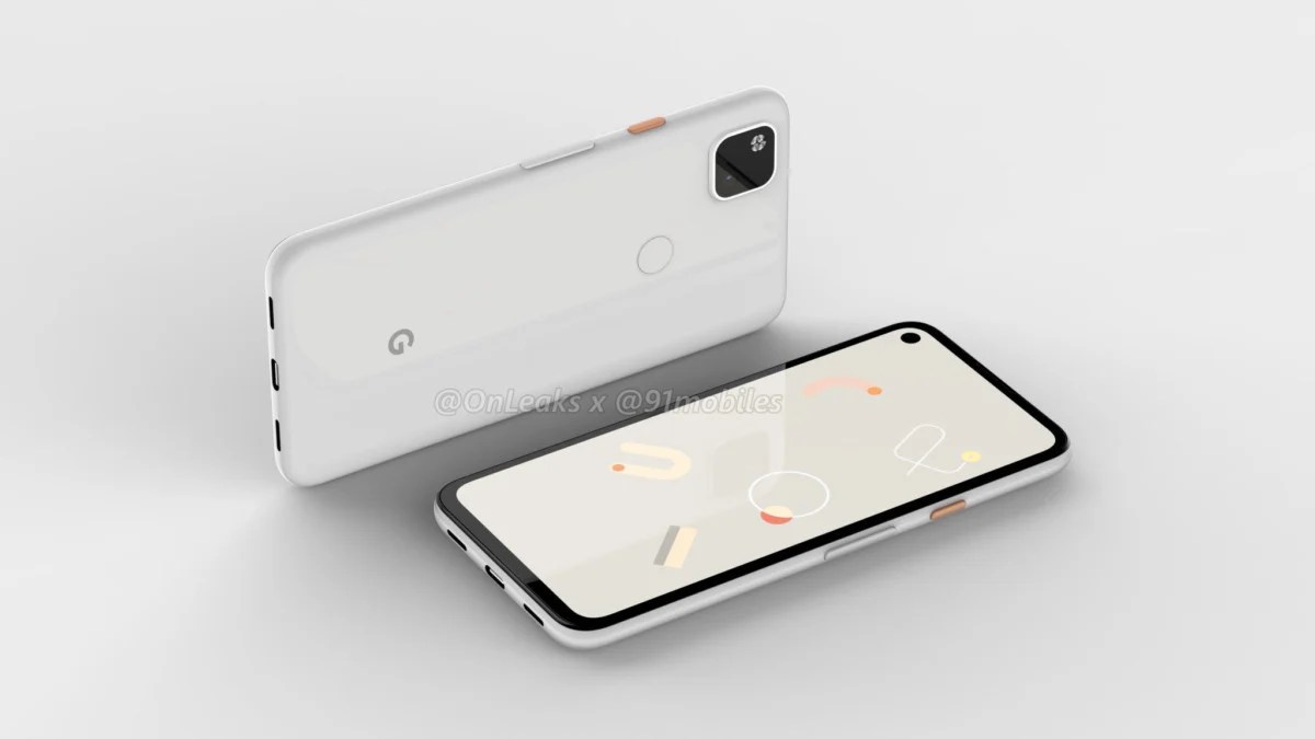 Image de rendu du Google Pixel 4a