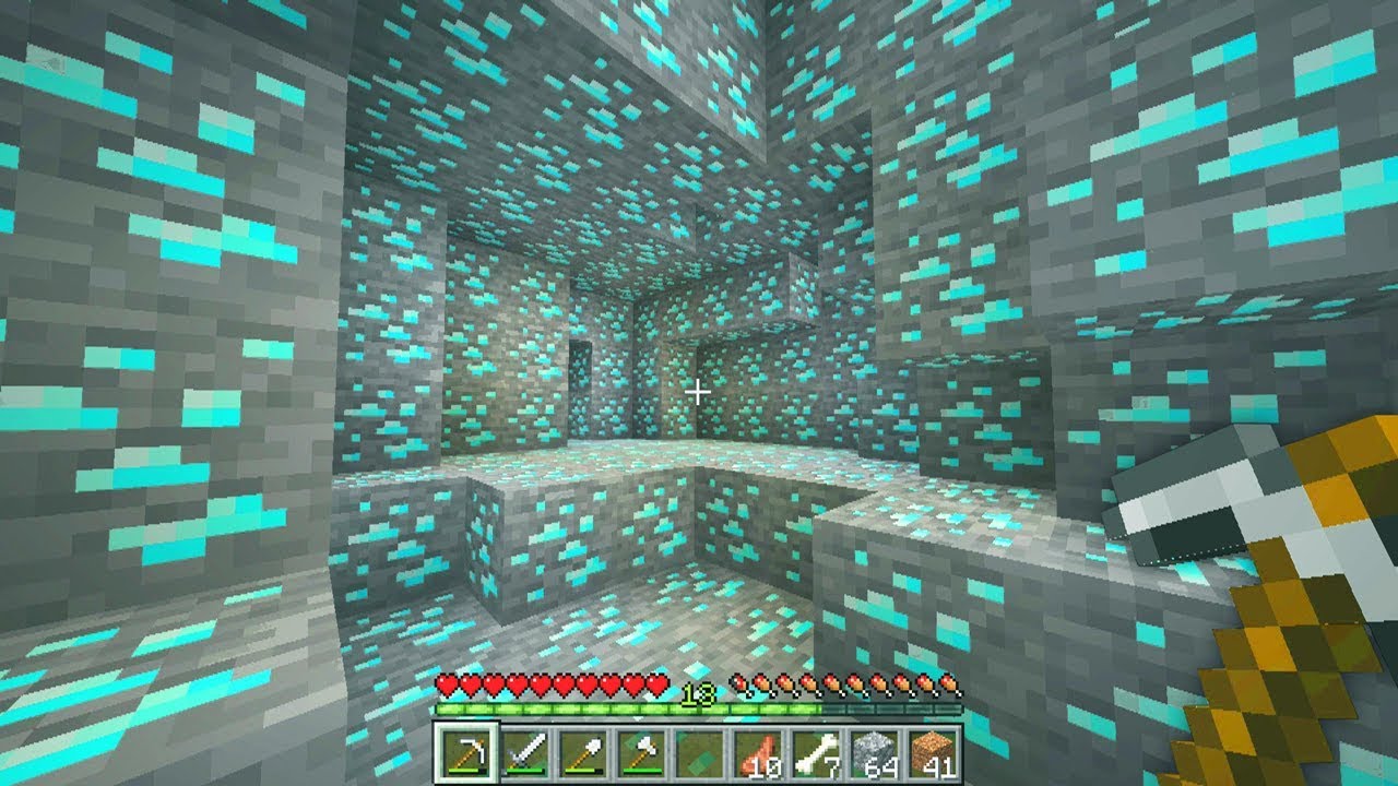 Mine de diamants dans Minecraft