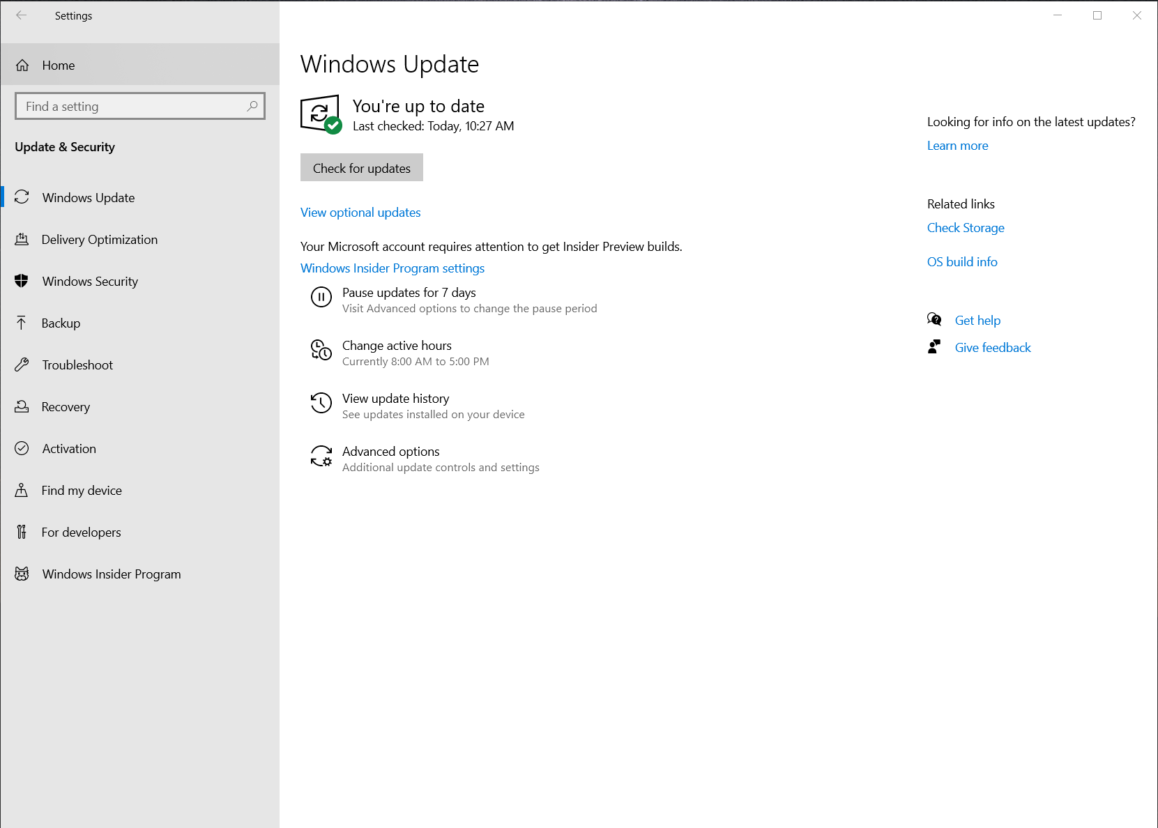 Windows 10 build 19536 pilotes