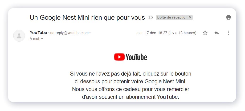 YouTube offre Nest Mini
