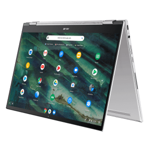 Chromebook Flip_C436_Aerogel White_Tent mode
