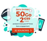 Forfait 50 Go Cdiscount 2,99 € par mois
