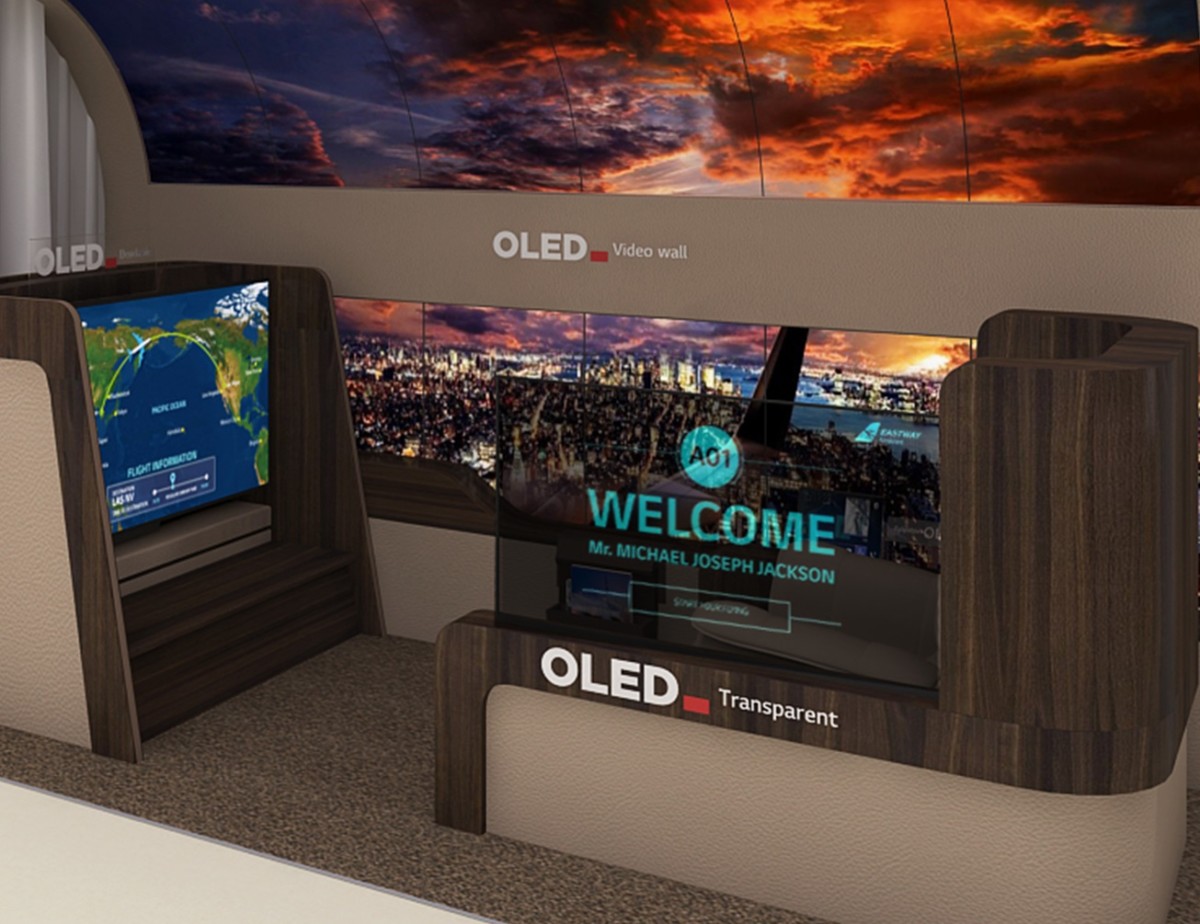 (LG Display) OLED displays for airplanes at CES 2020