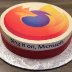 Saine concurrence : pour le lancement d’Edge, Mozilla envoie un gâteau à Microsoft