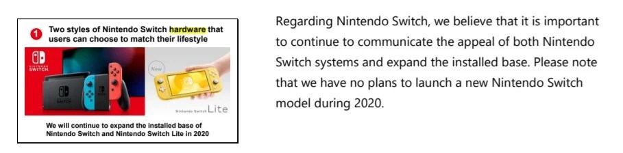 Nintendo Switch pas de nouveau modèle