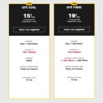 SFR : les offres Starter ADSL/Fibre avec 50 % de remise pendant un an