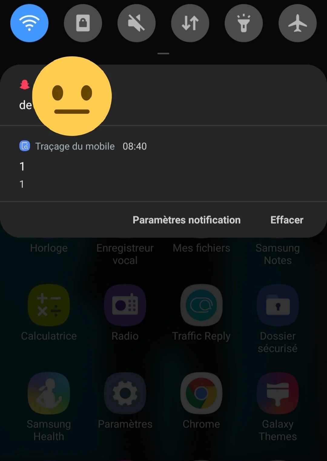Tracage du Mobile