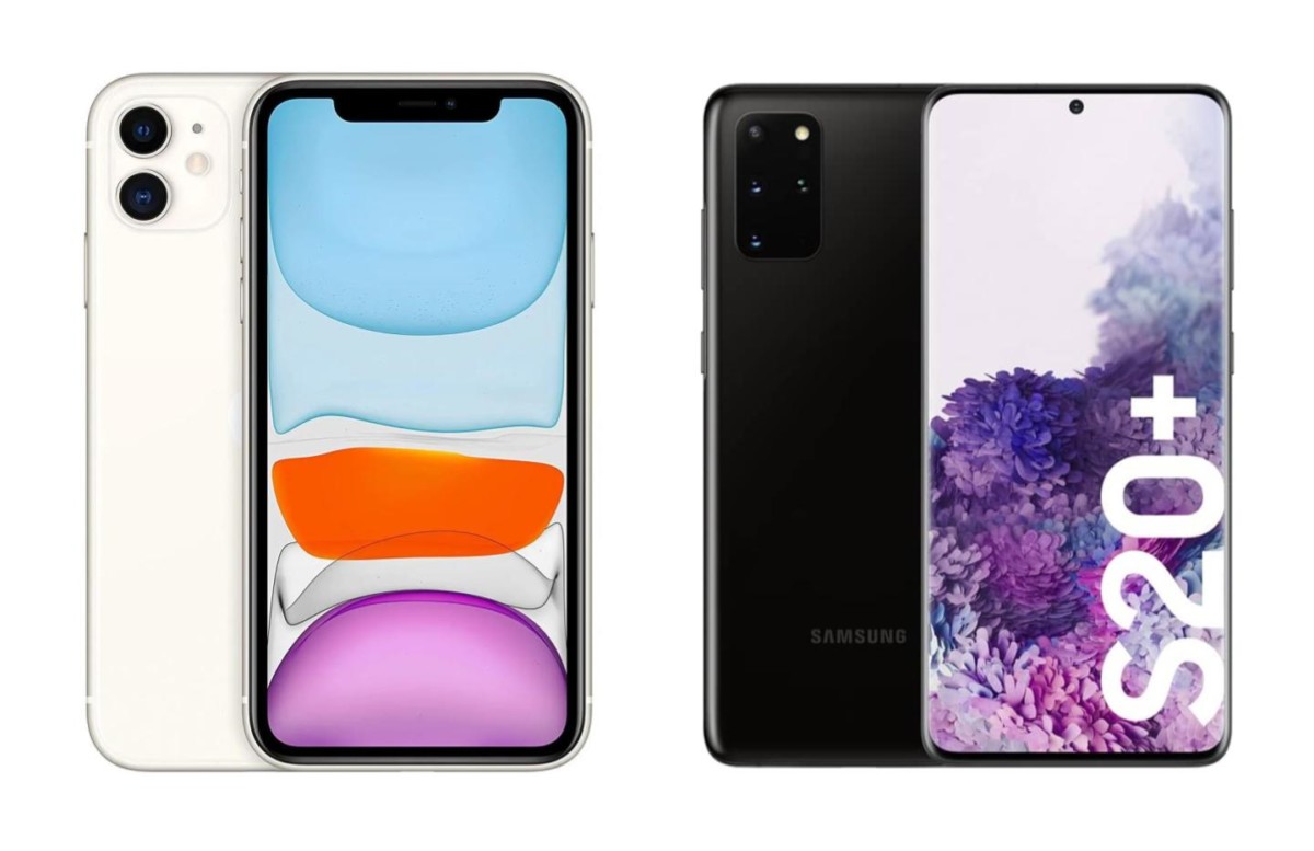 iphone 11 vs Galaxy s20+